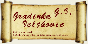 Gradinka Veljković vizit kartica